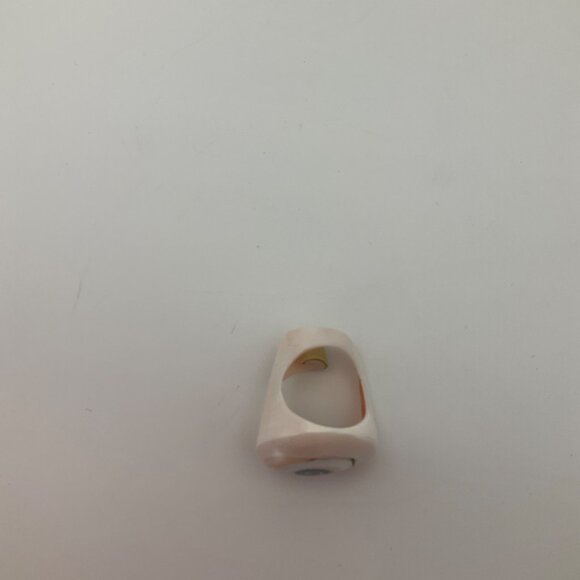 VIntage Sz 6 New N/Tags Natural Spiral Shell Statement Ring Artisan Hand Carved - Picture 5 of 10